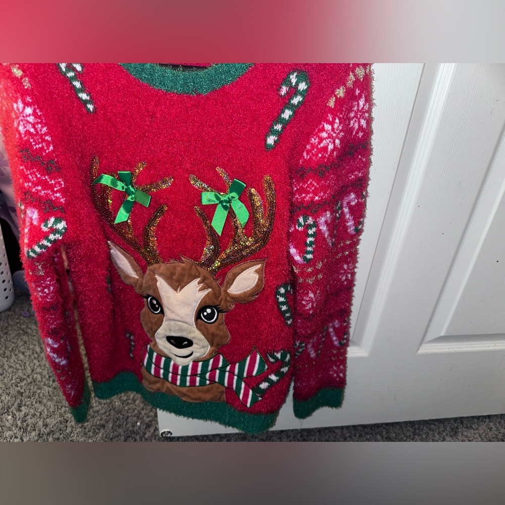 Holiday Time Red and Green Sweater